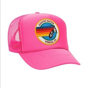 Aviator Nation Neon Pink Trucker Hat